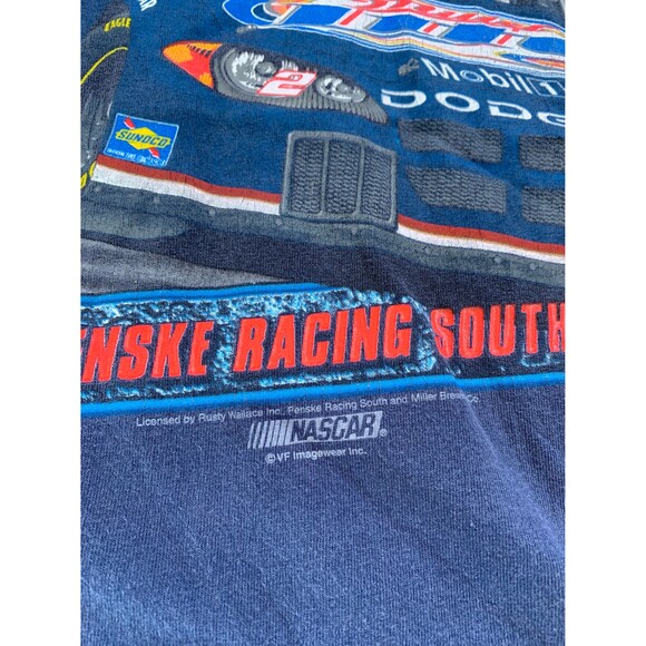 Vintage 00s Rusty Wallace Nascar T-shirt Size XXL by Chase Authentic - Picture 3 of 7